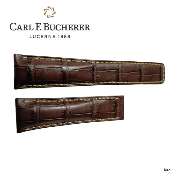 สายนาฬิกาหนังจระเข้แท้ แบรนด์ Carl F. Bucherer ขนาดหัวสาย 21 มิล ปลายสาย 18 มิล รูปที่ 10