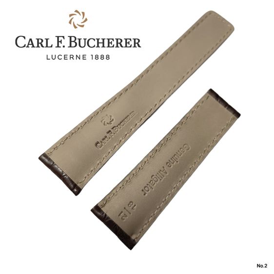 สายนาฬิกาหนังจระเข้แท้ แบรนด์ Carl F. Bucherer ขนาดหัวสาย 21 มิล ปลายสาย 18 มิล รูปที่ 6