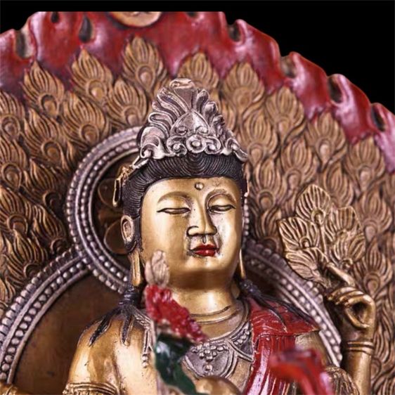 🕉️ พระพุทธรูปปางมารวิชัย (เนื้อทองแดงลมดำ) รูปที่ 2