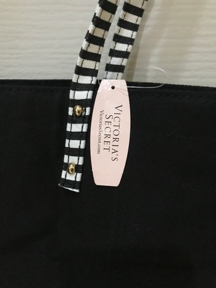 ลดราคา Victoria Secret ของแท้ กระเป๋าผ้า สีดำ ของใหม่เก่าเก็บ รูปที่ 6