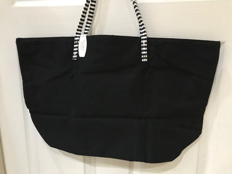 ลดราคา Victoria Secret ของแท้ กระเป๋าผ้า สีดำ ของใหม่เก่าเก็บ รูปที่ 5