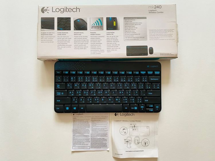 ขายแต่ตัว คีย์บอร์ด Logitech Wireless Combo รุ่น MK 240 (ไม่มีดองเกิ้ลเมาส์) รูปที่ 5