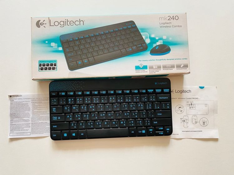 ขายแต่ตัว คีย์บอร์ด Logitech Wireless Combo รุ่น MK 240 (ไม่มีดองเกิ้ลเมาส์) รูปที่ 3