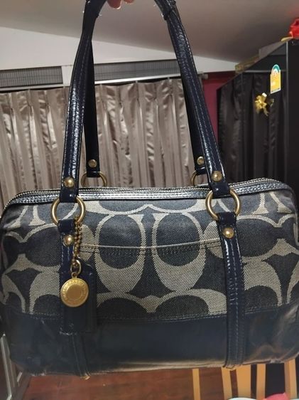 ขายกระเป๋าถือ Coach  สีน้ำเงิน รูปที่ 15