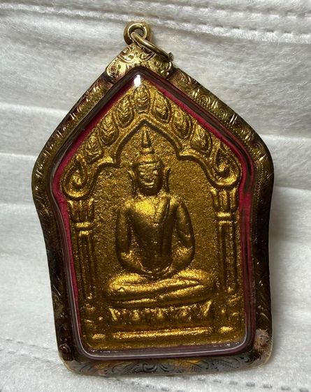 พระขุนแผนพรายกุมาร ปี46 เนื้อเหลืองทาทอง พิมพ์ใหญ่หลังตะกรุดทองแดงเฃี่ยมทองคำแท้ สวยงามตามภาพครับท่าน รูปที่ 2