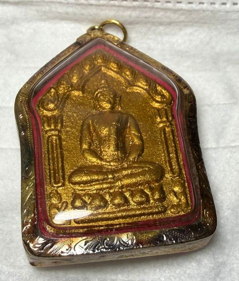 พระขุนแผนพรายกุมาร ปี46 เนื้อเหลืองทาทอง พิมพ์ใหญ่หลังตะกรุดทองแดงเฃี่ยมทองคำแท้ สวยงามตามภาพครับท่าน รูปที่ 8