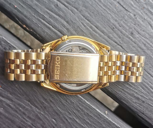 Vintage Seiko presiden auto day-date gold 7s26 ขอหยักตัวนิยม เดิม เดิมทองทั้งเรือนและสาย ใสกิ๊กเครื่องสวย เดินปรกติ สะสมใช้งานได้อีกนานครับ รูปที่ 7