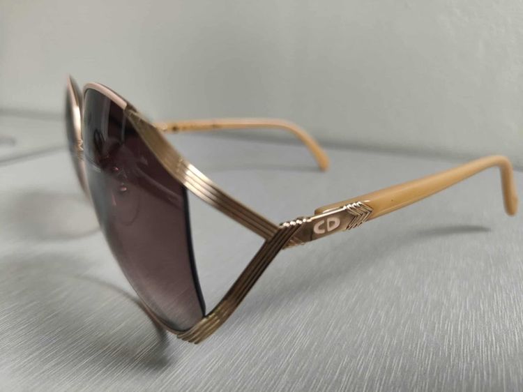 แว่นกันแดด Christian Dior 2250 41 vintage sunglasses Over size made in Austria 70's งานเก่าวินเทจหายาก  รูปที่ 6