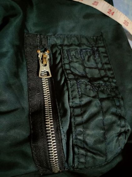 ขายเสื้อเจคเกตไฟท์ไม่ขาดไม่ปะสภาพดีสีเข้ม รูปที่ 13