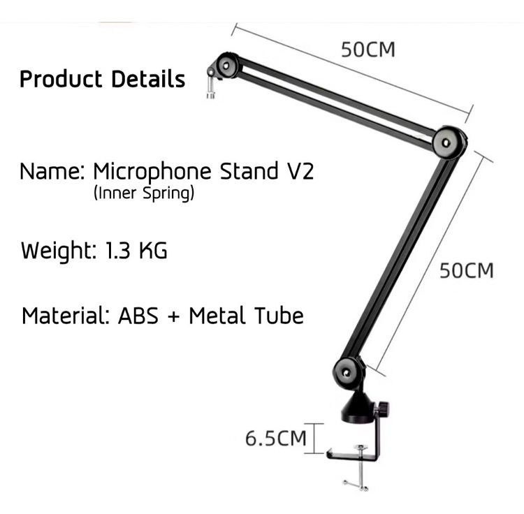 ขาตั้งไมโครโฟน ติดโต๊ะ YINYU รุ่น 2 แพงกว่าแต่เหล็กหนาแข็งแรงกว่ารุ่นแรก เทียบเท่ามือหนึ่ง เพราะยังไม่ได้ใช้งาน รูปที่ 11