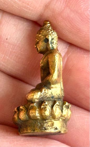 พระกริ่งสามกษัตริย์ (กลับดวง) พิมพ์เชียงแสนเนื้อทองดอกบวบ พิมพ์ใหญ่ ปี 2518 หลวงปู่สนท วัดลำบัวลอย จ.นครนายก รูปที่ 5