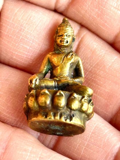 พระกริ่งสามกษัตริย์ (กลับดวง) พิมพ์เชียงแสนเนื้อทองดอกบวบ พิมพ์ใหญ่ ปี 2518 หลวงปู่สนท วัดลำบัวลอย จ.นครนายก รูปที่ 15