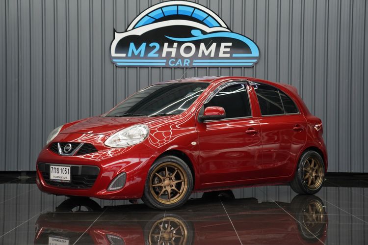 รถ Nissan March 1.2 E สี แดง