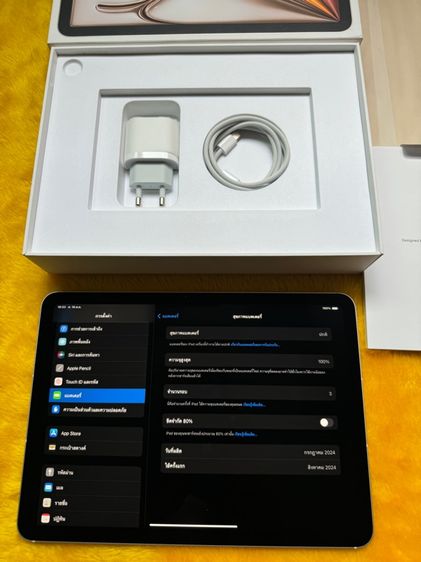 iPad Air M2-ใหม่มากแบต100 รอบชาร์จ3 รูปที่ 3