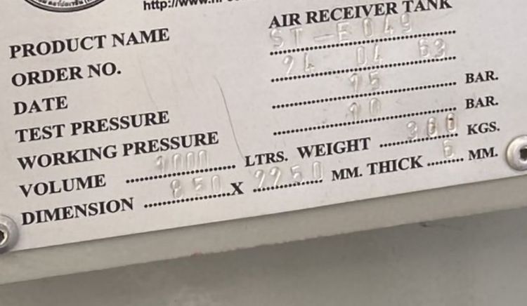ถังพักลม, ถังลม, ปั้มลม, Air Tank ,ถังเก็บลม,ถังลมแรงดัน,ถังเหล็ก ถังพักลม1000ลิตร 10บาร์ สภาพดี ถังลมมือสองสภาพดี ถังลมไม่มีสนิม ถังลม รูปที่ 2