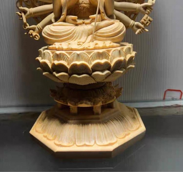 🕉️เจ้าแม่กวนอิมปางพันกร (แกะสลักไม้) รูปที่ 7