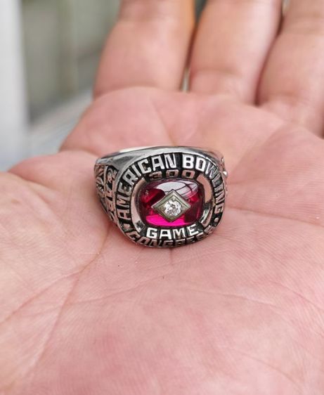 แหวนโบว์ลิ่งเงินแท้​ Made​ In​ USA หายากมาก แบ่งปันถูกที่สุดครับ