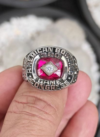 แหวนโบว์ลิ่งเงินแท้​ Made​ In​ USA หายากมาก แบ่งปันถูกที่สุดครับ รูปที่ 3