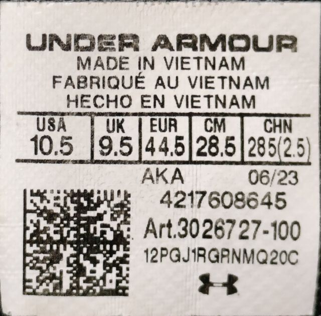 Under Armour 44.5 28.5 แท้ มือสอง รูปที่ 13