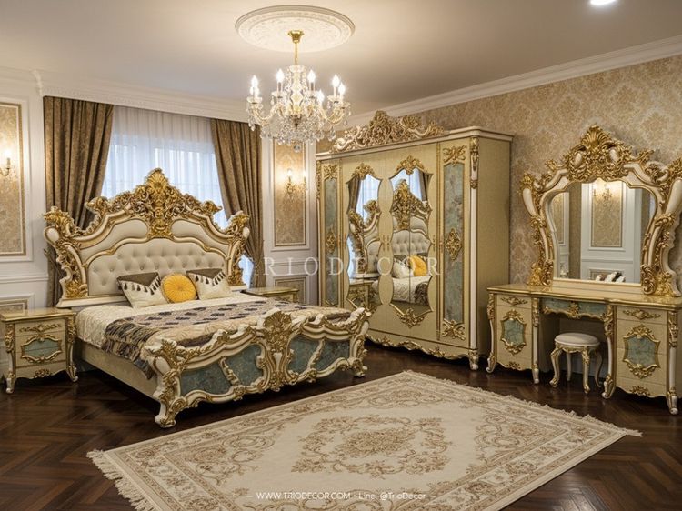 LUMIERE CHATEAU DOR PREMIUM BEDROOM SET ชุดห้องนอนหลุยส์ 6ชิ้น เกรดพรีเมี่ยม รุ่น ลูมีแยร์ ชาโตว์ ดอว์ร์  รูปที่ 2
