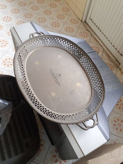 เครื่องทองเหลือง งามลายฉลุ งานข่างยุคเก่า เนื้อทองสวย หนาหนักแน่น แข็งแรง รูปที่ 4