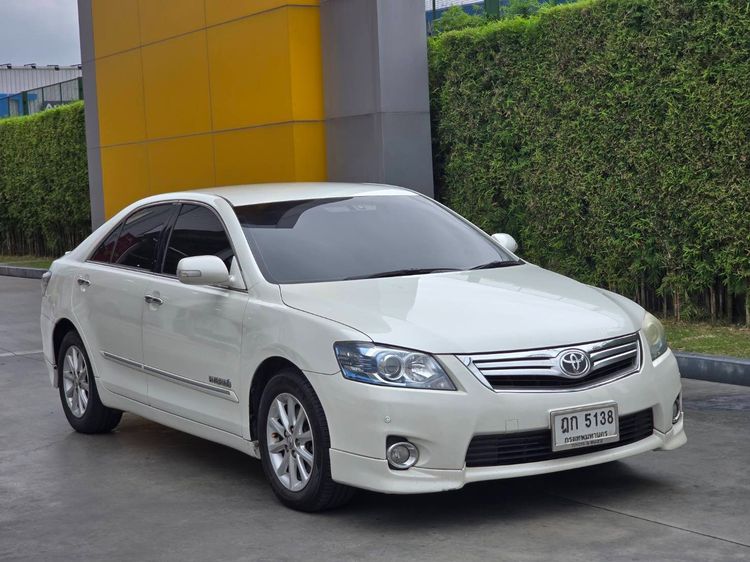 Toyota Camry 2009 2.4 Hybrid Sedan ไฮบริด ไม่ติดแก๊ส เกียร์อัตโนมัติ ขาว รูปที่ 2
