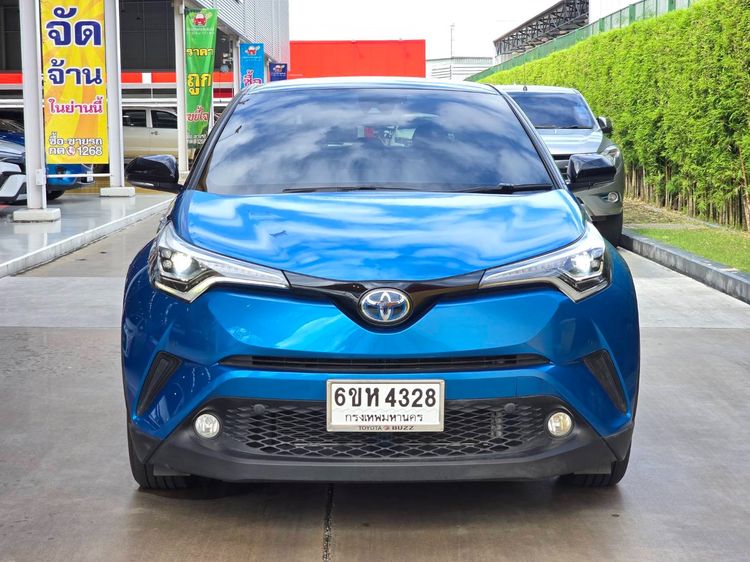 Toyota C-HR 2018 1.8 Hybrid Hi Sedan ไฮบริด ไม่ติดแก๊ส เกียร์อัตโนมัติ น้ำเงิน รูปที่ 3
