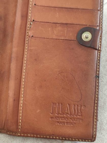 กระเป๋าสตางค์ ALVIERO MARTINI Made in Italy CLASSE  Holder World Map Leather หนังลายแผนที่  รูปที่ 6