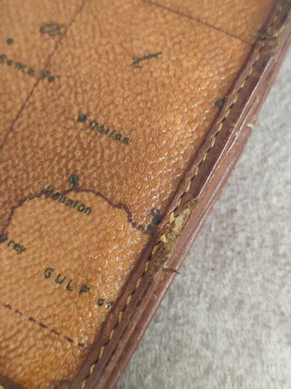 กระเป๋าสตางค์ ALVIERO MARTINI Made in Italy CLASSE  Holder World Map Leather หนังลายแผนที่  รูปที่ 4