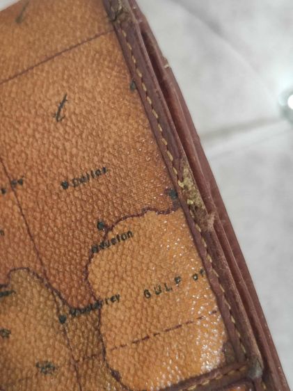 กระเป๋าสตางค์ ALVIERO MARTINI Made in Italy CLASSE  Holder World Map Leather หนังลายแผนที่  รูปที่ 2