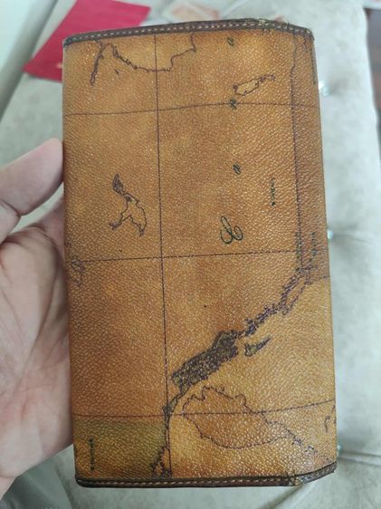 กระเป๋าสตางค์ ALVIERO MARTINI Made in Italy CLASSE  Holder World Map Leather หนังลายแผนที่  รูปที่ 3