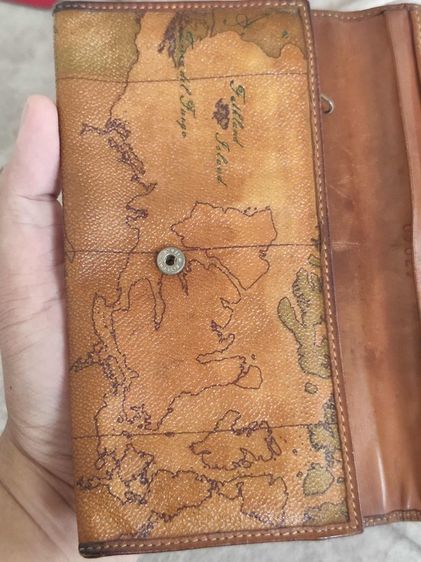 กระเป๋าสตางค์ ALVIERO MARTINI Made in Italy CLASSE  Holder World Map Leather หนังลายแผนที่  รูปที่ 16