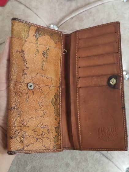 กระเป๋าสตางค์ ALVIERO MARTINI Made in Italy CLASSE  Holder World Map Leather หนังลายแผนที่  รูปที่ 13