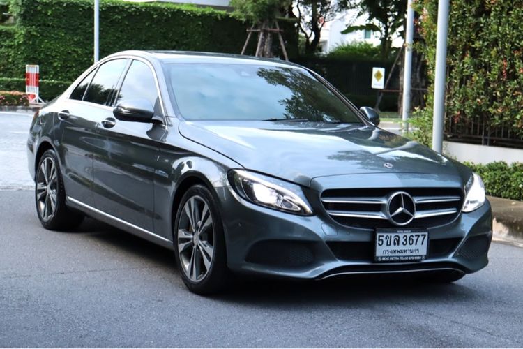 Mercedes-Benz C-Class 2019 C350 Sedan ปลั๊กอินไฮบริด (PHEV) ไม่ติดแก๊ส เกียร์อัตโนมัติ เทา รูปที่ 2