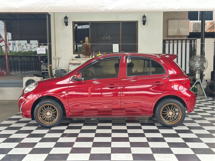 Nissan March 2019 1.2 E Sedan เบนซิน ไม่ติดแก๊ส เกียร์อัตโนมัติ แดง รูปที่ 4