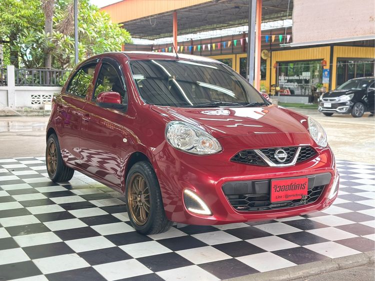 Nissan March 2019 1.2 E Sedan เบนซิน ไม่ติดแก๊ส เกียร์อัตโนมัติ แดง รูปที่ 3