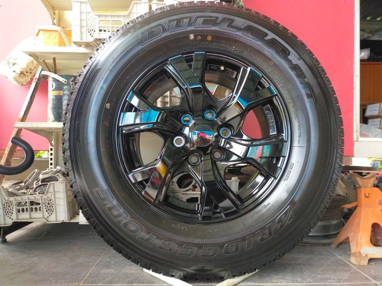 แม็กโตโยต้า ขอบ17 สีอบpowder coat พร้อมยางบริสโตน 255 70 17 ปี25 ใส่ revo vigo fortuner รูปที่ 3