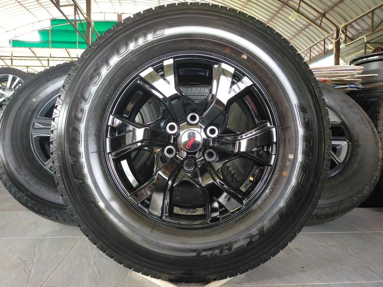 แม็กโตโยต้า ขอบ17 สีอบpowder coat พร้อมยางบริสโตน 255 70 17 ปี25 ใส่ revo vigo fortuner รูปที่ 2