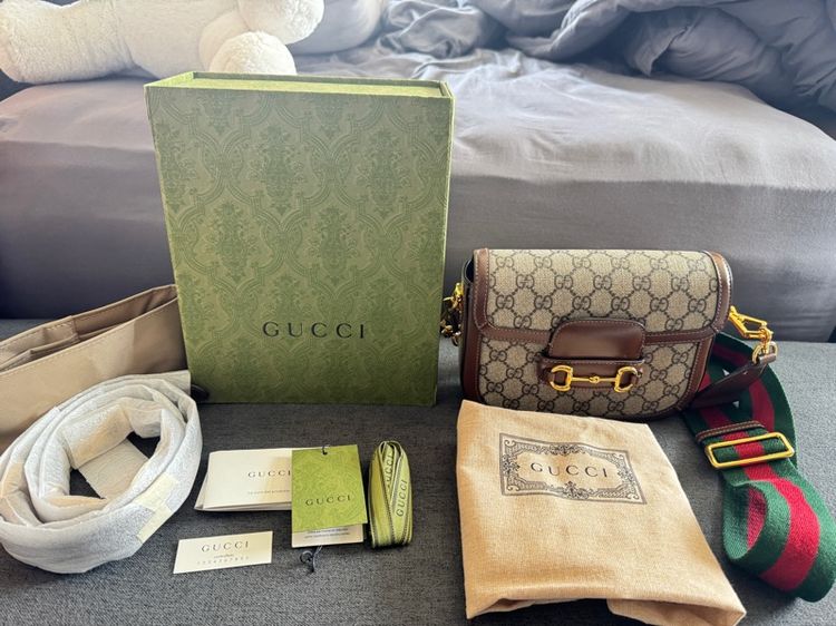 หญิง น้ำตาล อื่นๆ GUCCI Horsebit 1955 Mini Bag