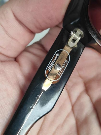 แว่นกันแดด CELINE PARIS Vintage Sunglasses HAND made in France เฟรมทรูโทนดำเหลือง  รูปที่ 7
