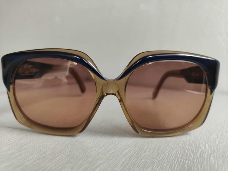 แว่นกันแดด CELINE PARIS Vintage Sunglasses HAND made in France เฟรมทรูโทนดำเหลือง  รูปที่ 5