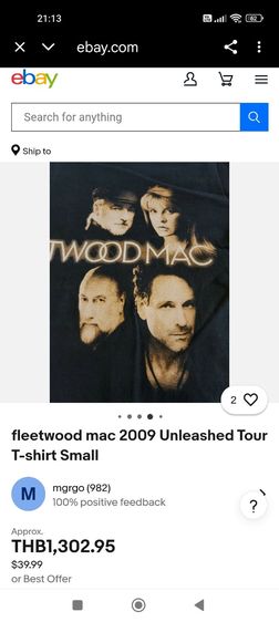 เสื้อยืดวง Fleetwood Mac👕🎸80's รูปที่ 12