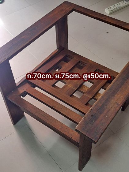ชุดโต๊ะเก้าอี้ไม้สัก งานเก่า อายุประมาณ50ปี ยังแข็งแรงนั่งได้ปกติ รูปที่ 3