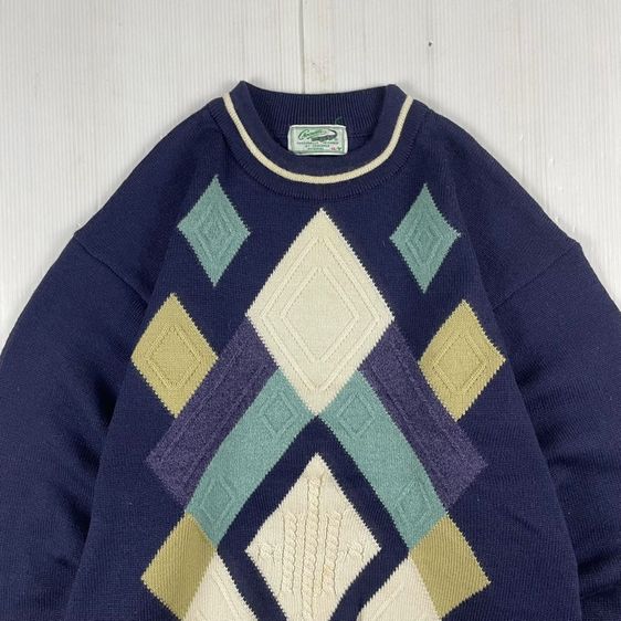 เสื้อกันหนาวไหมพรม Crocodile แท้ 💯 size L ขนาด อก 22.5 ยาว 27 นิ้ว สภาพใหม่มาก ลายสวย ดีเทลสวย ทรงสวย ตัดเย็บดีมาก เนื้อผ้าหายากน่าสะสมครับ รูปที่ 3