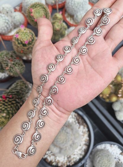 สร้อยคอเงินแท้ Greek Spiral Necklace Made In Greece งานเก่างานโบราณ สวยหายากมากๆ ราคาแบ่งปันครับ รูปที่ 3