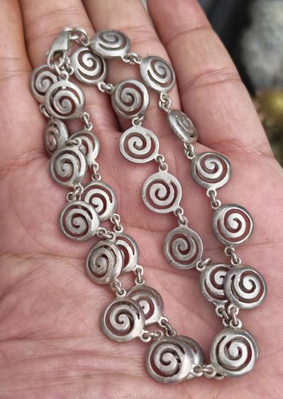 สร้อยคอเงินแท้ Greek Spiral Necklace Made In Greece งานเก่างานโบราณ สวยหายากมากๆ ราคาแบ่งปันครับ รูปที่ 2