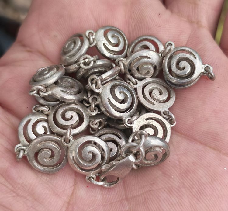สร้อยคอเงินแท้ Greek Spiral Necklace Made In Greece งานเก่างานโบราณ สวยหายากมากๆ ราคาแบ่งปันครับ รูปที่ 5