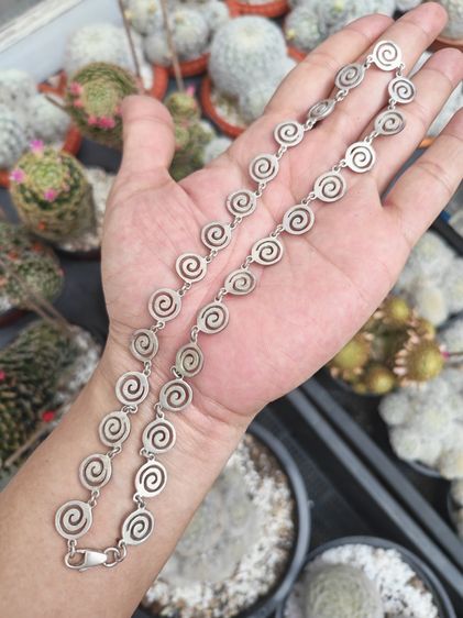 สร้อยคอเงินแท้ Greek Spiral Necklace Made In Greece งานเก่างานโบราณ สวยหายากมากๆ ราคาแบ่งปันครับ รูปที่ 4