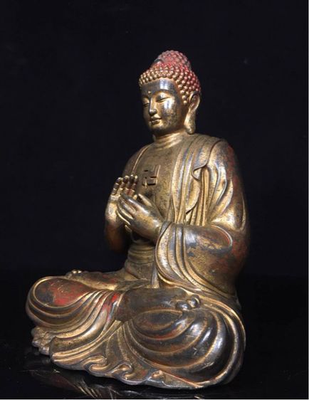 🕉️พระศากมุนีสัมฤทธิ์เก่าโบราณ 🕉️ รูปที่ 2