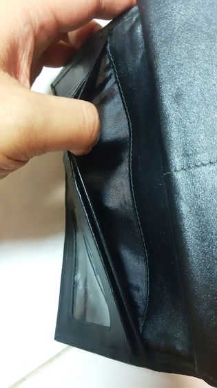 👛🌊✨ กระเป๋าสตางค์ ใส่ธนบัตร 3 พับ 🐟 หนังปลากระเบนแท้ ขัดเรียบพิเศษ Genuine Polished Stingray Leather Wallet Trifold รูปที่ 11